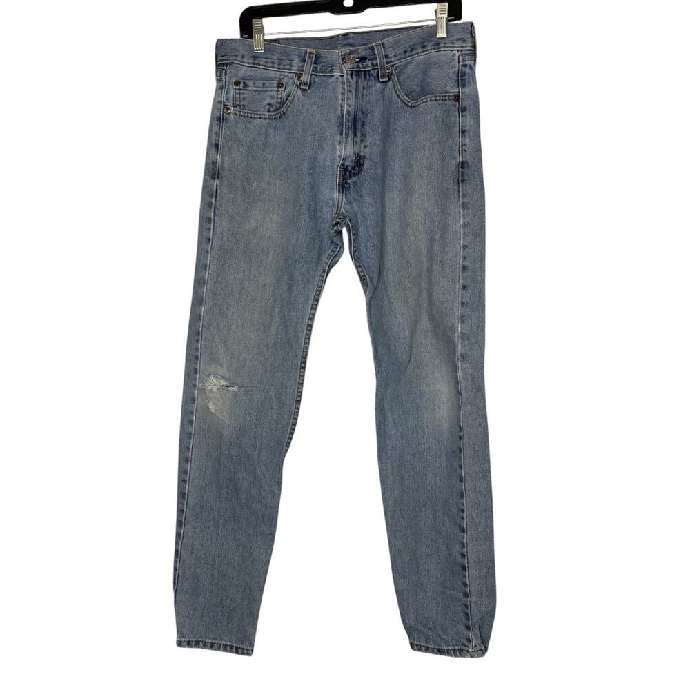 Levi’s 505 Men’s 32x32 Blue Straight Leg Distressed Worn-In Jeans